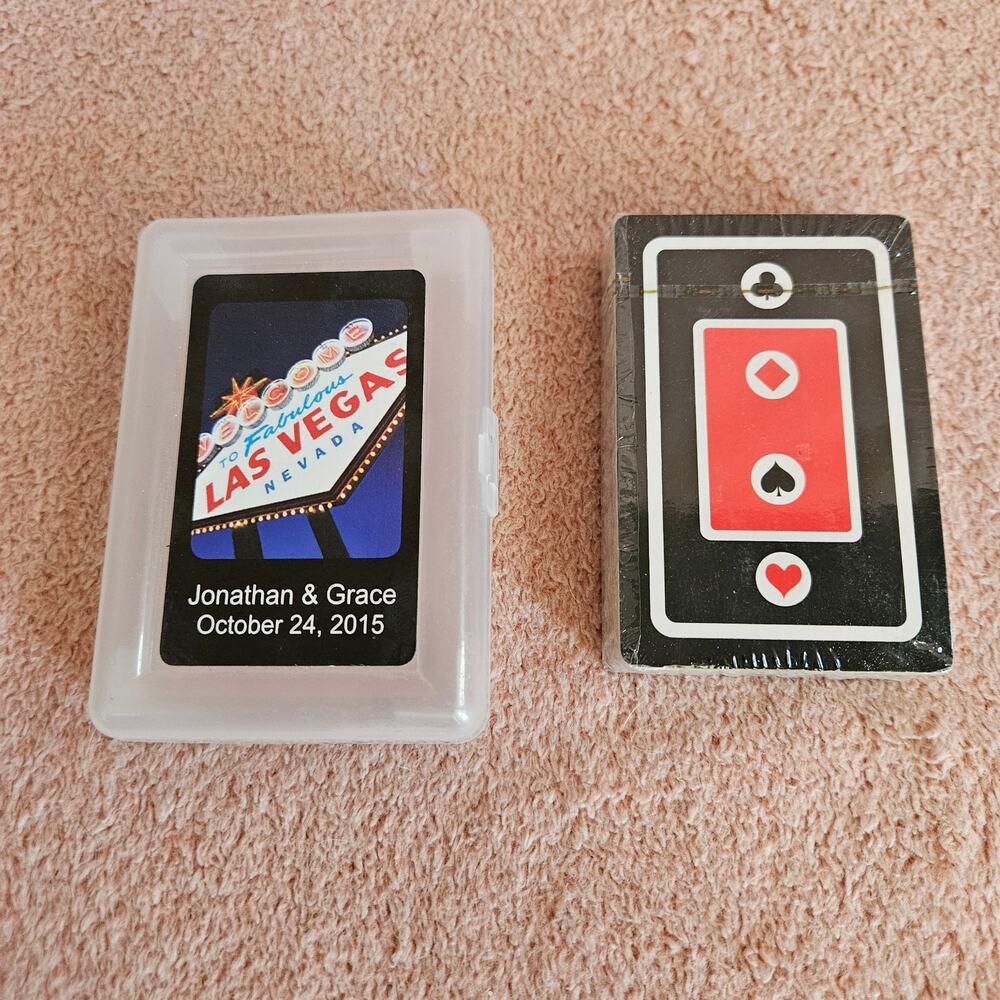 Welcome to Fabulous Las Vegas Personalized Wedding Favor Playing Cards Sealed